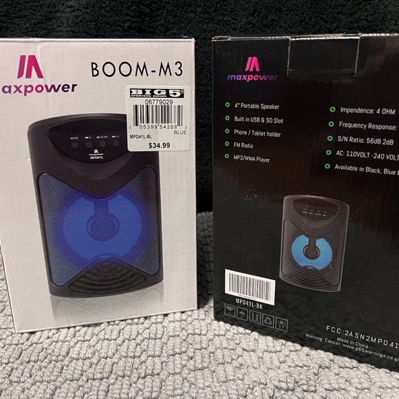 Brand New Max Power MPD41L Bluetooth Speaker - Picture 4 of 4